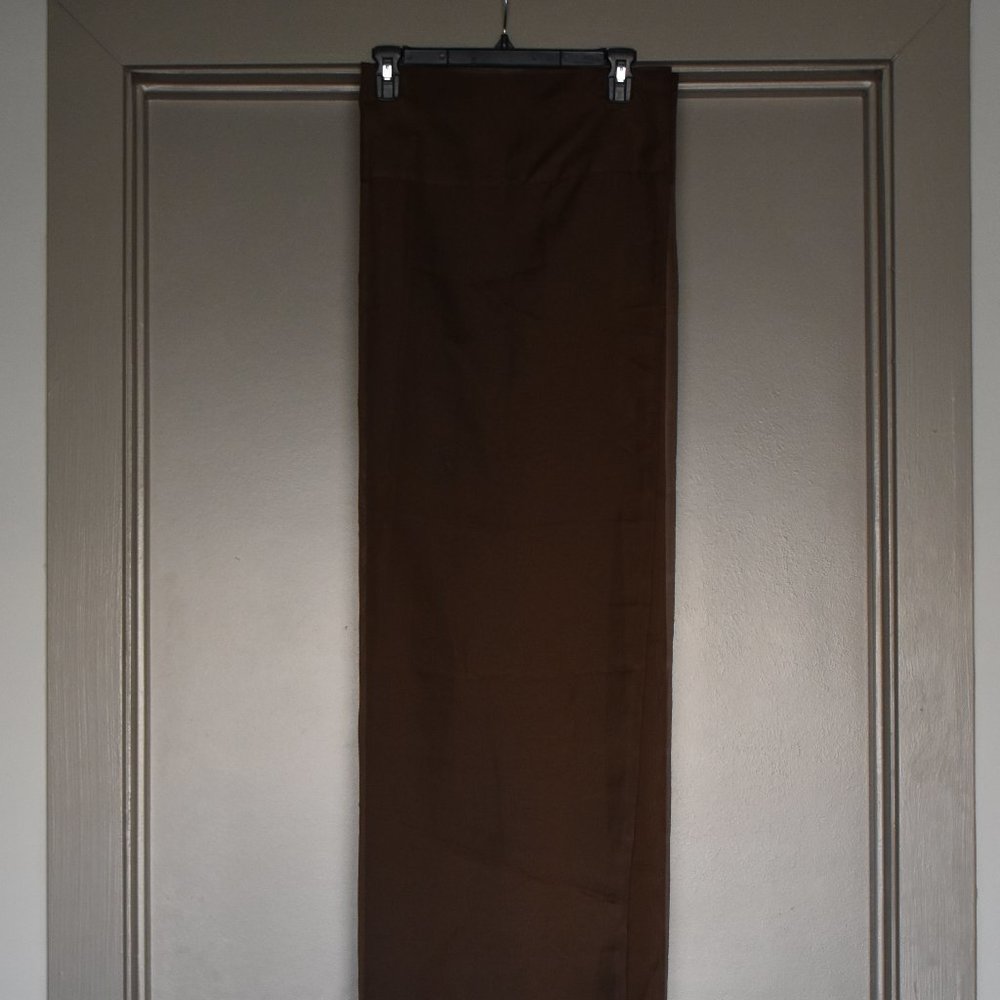 Brown Sheer Window Curtain Panel